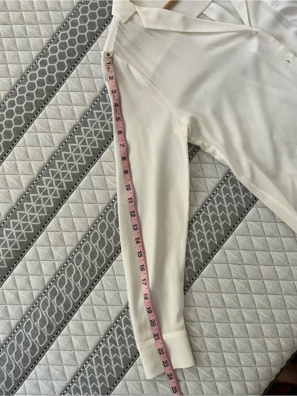 Sezane Florence Cream Silk Button-Up Blouse, size 4/EU 36 - Picture 2 of 4